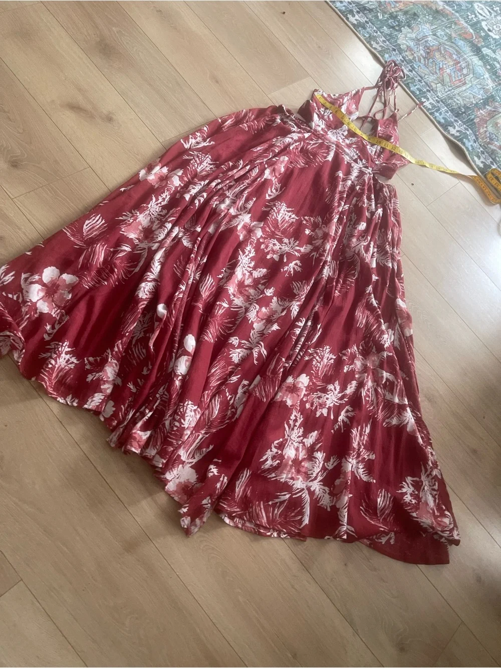 Free people Size medium Floral Halter woman's Maxi Dress - Picture 3 of 11
